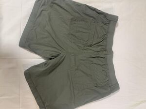 Dā-sh Green Shorts Cargo Womens Large Adults Elastic Waist Button Roll Tab Casua
